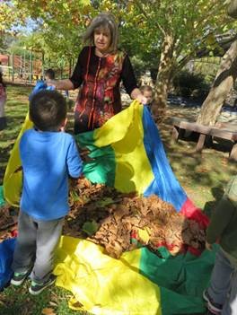 Outdoor play for teacher and students